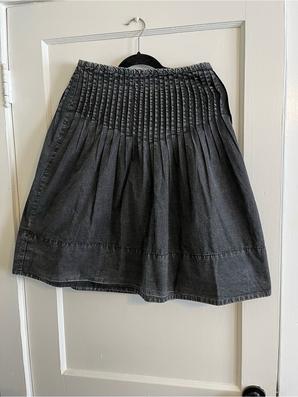 Free People Black Pleated Circle Skirt